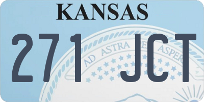 KS license plate 271JCT