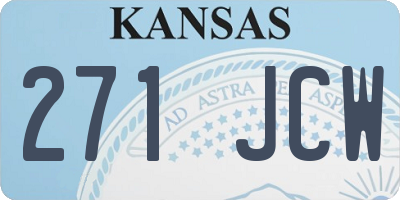 KS license plate 271JCW