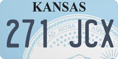 KS license plate 271JCX