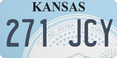 KS license plate 271JCY