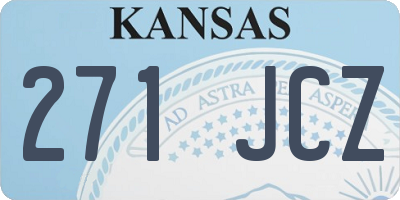 KS license plate 271JCZ