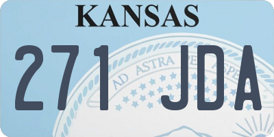 KS license plate 271JDA