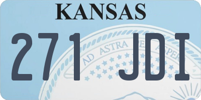 KS license plate 271JDI