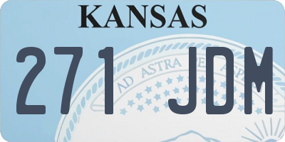 KS license plate 271JDM