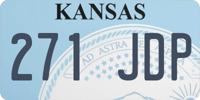 KS license plate 271JDP