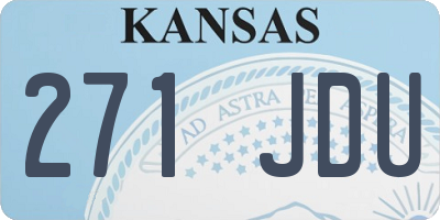 KS license plate 271JDU