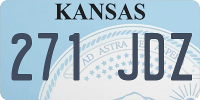 KS license plate 271JDZ