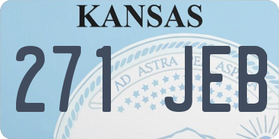 KS license plate 271JEB