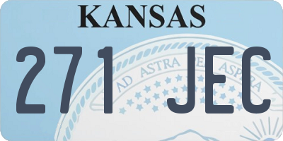 KS license plate 271JEC