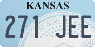 KS license plate 271JEE