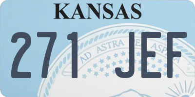 KS license plate 271JEF