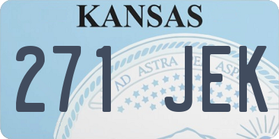 KS license plate 271JEK