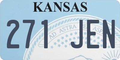 KS license plate 271JEN