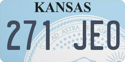 KS license plate 271JEO