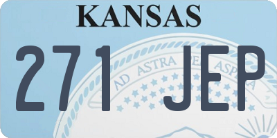 KS license plate 271JEP