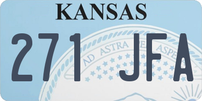 KS license plate 271JFA