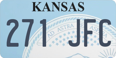 KS license plate 271JFC