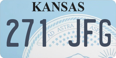 KS license plate 271JFG