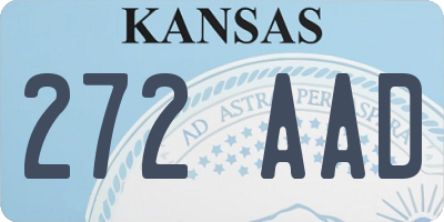 KS license plate 272AAD