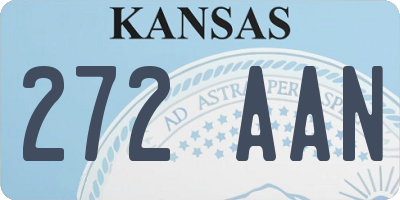 KS license plate 272AAN
