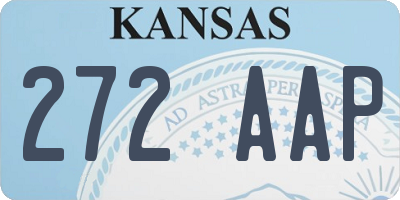 KS license plate 272AAP