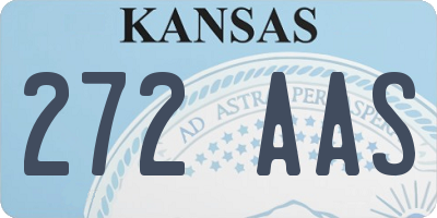 KS license plate 272AAS