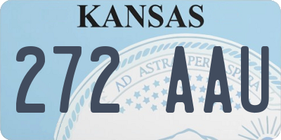 KS license plate 272AAU