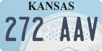 KS license plate 272AAV