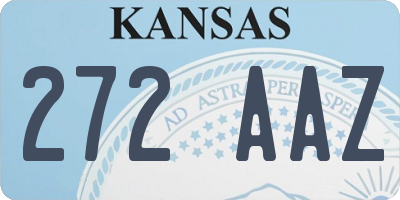 KS license plate 272AAZ
