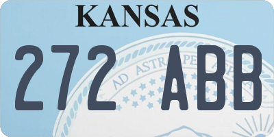 KS license plate 272ABB