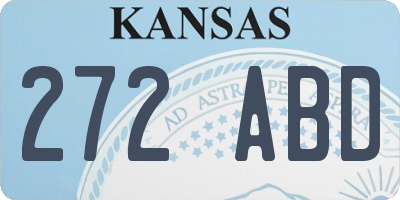 KS license plate 272ABD