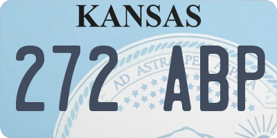 KS license plate 272ABP