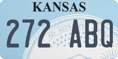 KS license plate 272ABQ