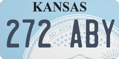 KS license plate 272ABY