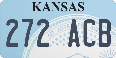 KS license plate 272ACB