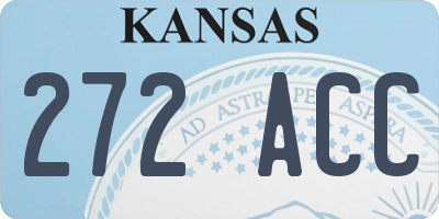 KS license plate 272ACC