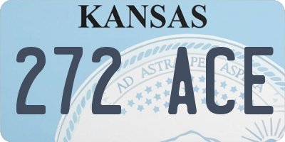 KS license plate 272ACE