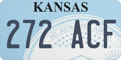 KS license plate 272ACF