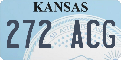 KS license plate 272ACG