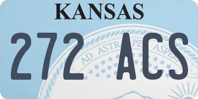 KS license plate 272ACS
