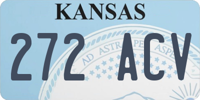 KS license plate 272ACV