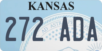 KS license plate 272ADA