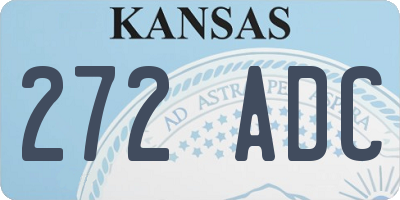 KS license plate 272ADC