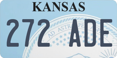 KS license plate 272ADE