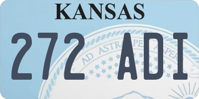 KS license plate 272ADI