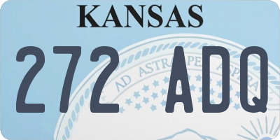 KS license plate 272ADQ