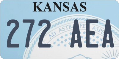 KS license plate 272AEA