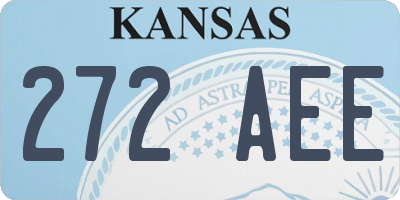 KS license plate 272AEE