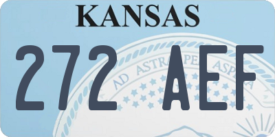 KS license plate 272AEF