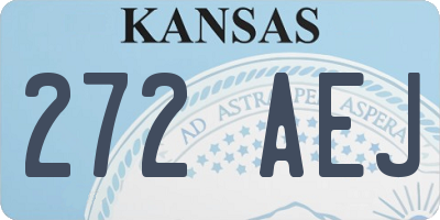 KS license plate 272AEJ